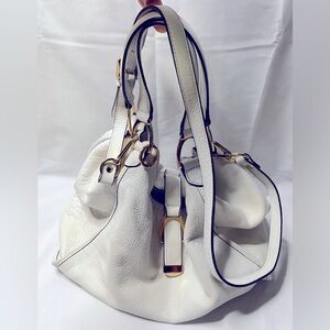 Original GILI White Handbag With Detachable Keychain